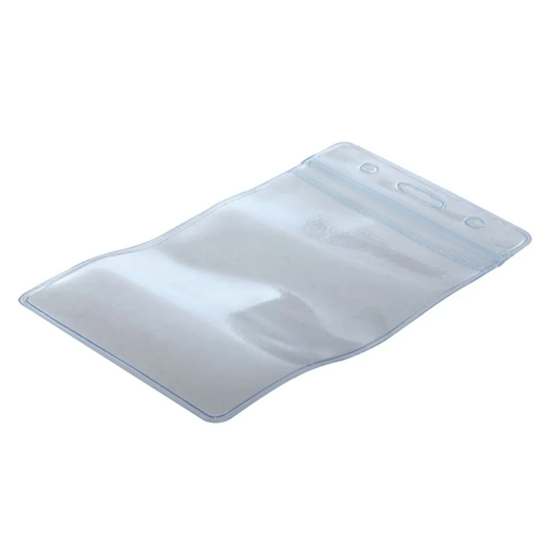 

300 Pcs Clear Plastic Vertical Name Tag Badge ID Card Holders