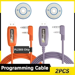 USB Programming Cable with PL2303 Chip for GPS Radio Accessories - Windows 11 Compatible, Driver - Free (Orange - Purple)