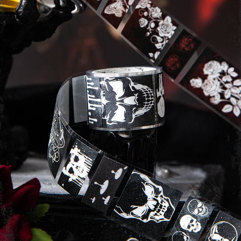 미스터 페이퍼, 빈티지 마스킹 테이프 200cm/롤 고딕 마녀 다크 던 테이프 홈 핸드북 스크랩북 DIY 장 선물