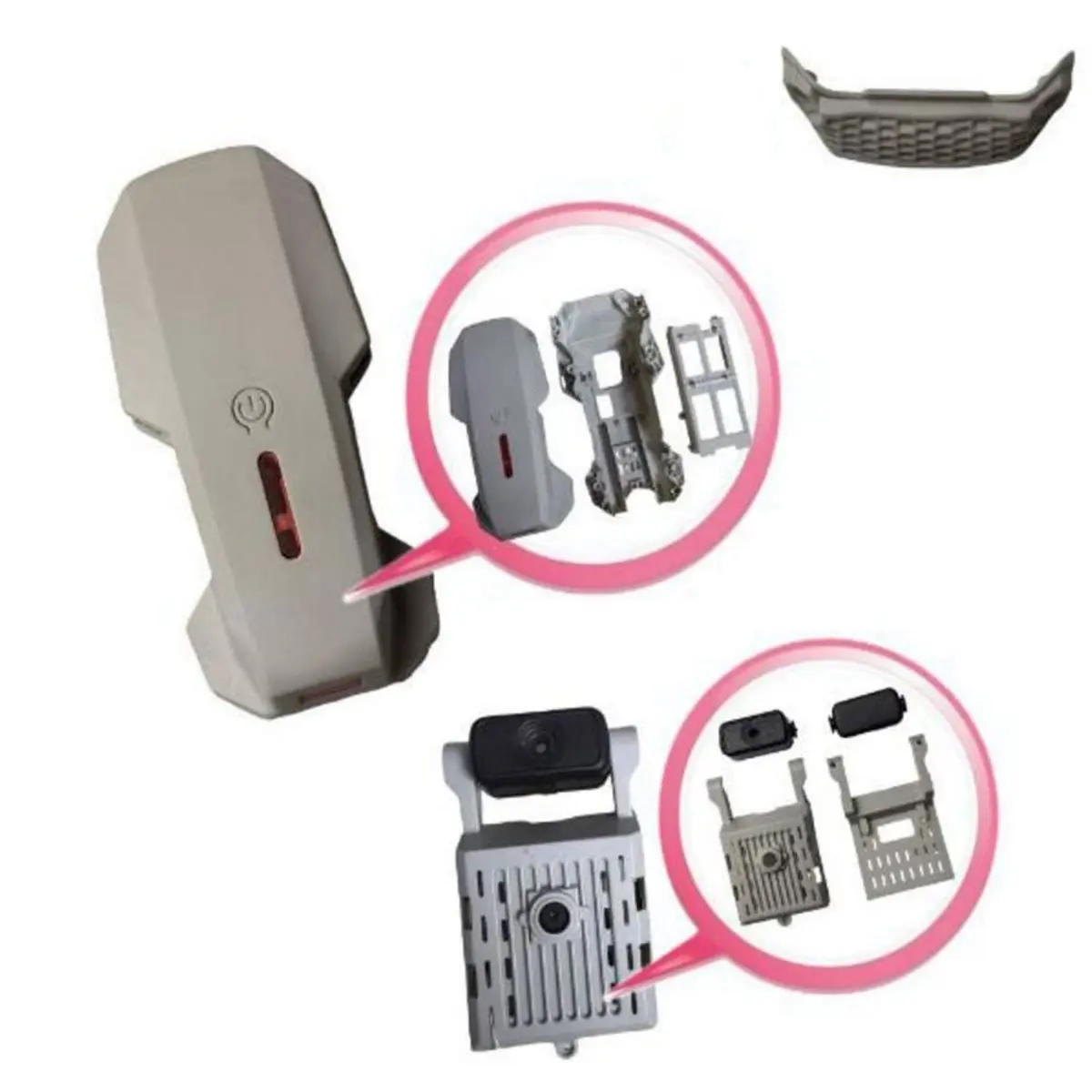 Pièces pliantes universelles du kit d'accessoires pour drone E88pro, dont hélices et protections
