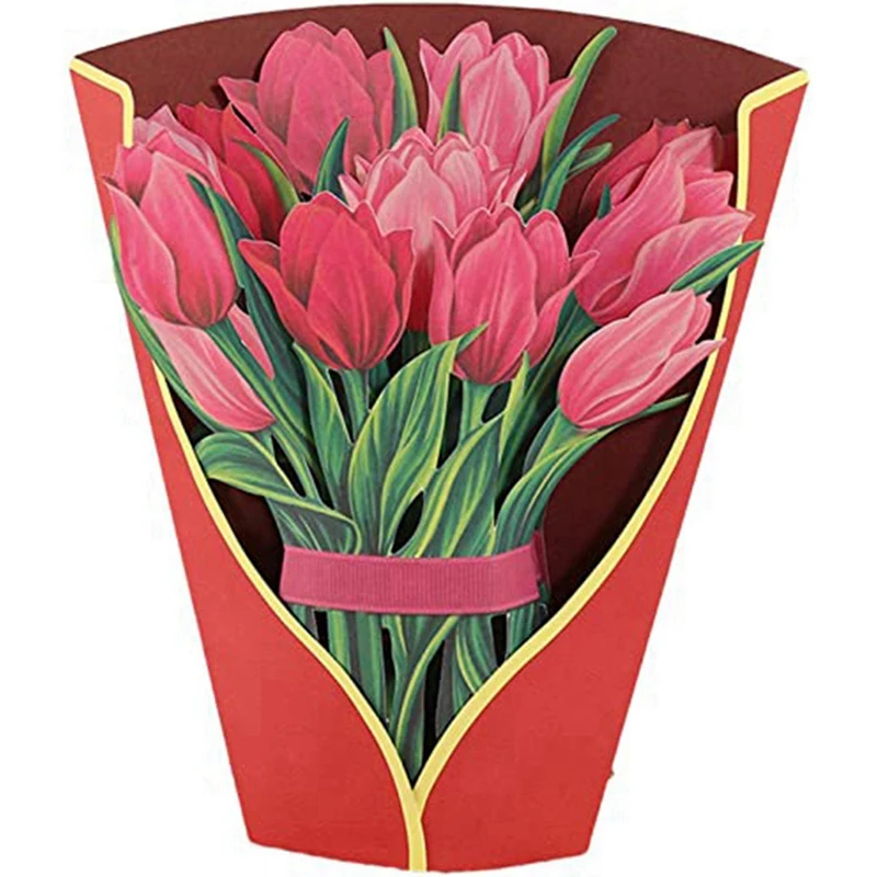 

3D букет из бумажных цветов, поздравительные открытки, подарочные открытки для женщин на день матери, день рождения, Пасху