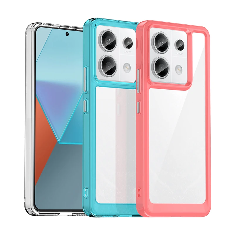 Custodia Trasparente Per Telefono Per Xiaomi Poco X6 5G Custodia Protettiva Colorata Per Paraurti Posteriore Per Poco X6 5G Cover Per Poco X6 Pro 5G