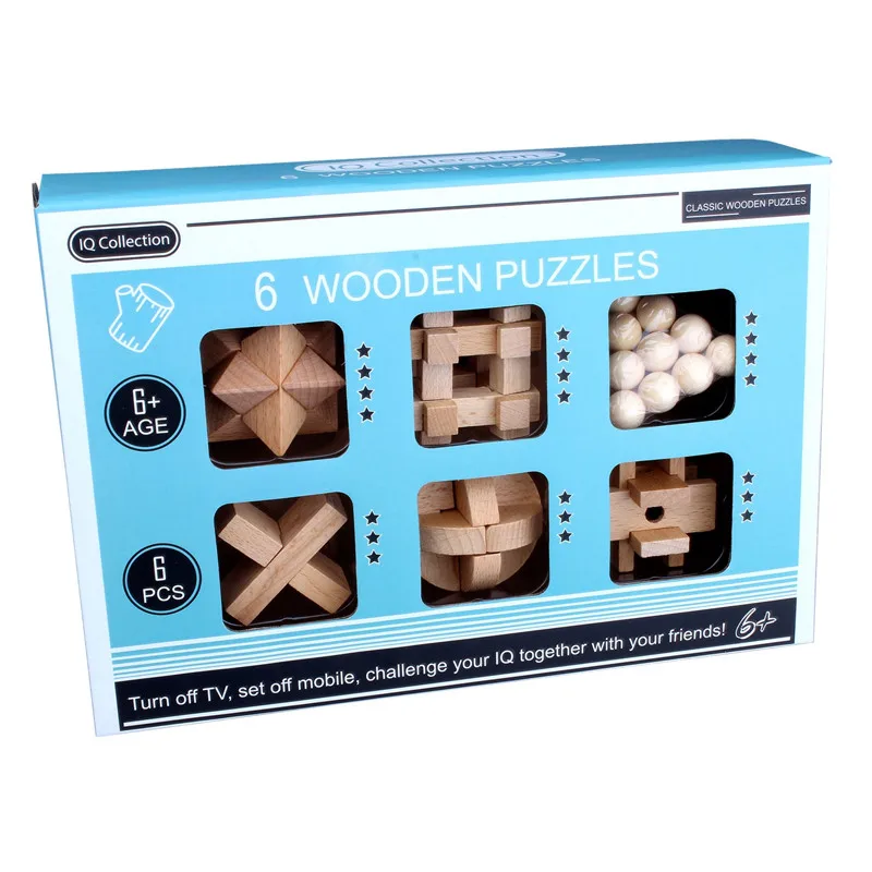 3D Jigsaw Puzzle Toy Lu Ban Kong Ming Lock Adult Social Game Brain Teaser Improving Memory Children's Educational Toys 5