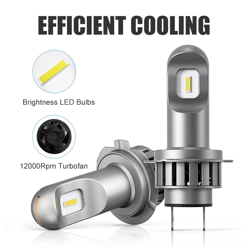 H7 Led Headlight 12v Car Lights Plug And Play 2pcs 110w Fog Lamps