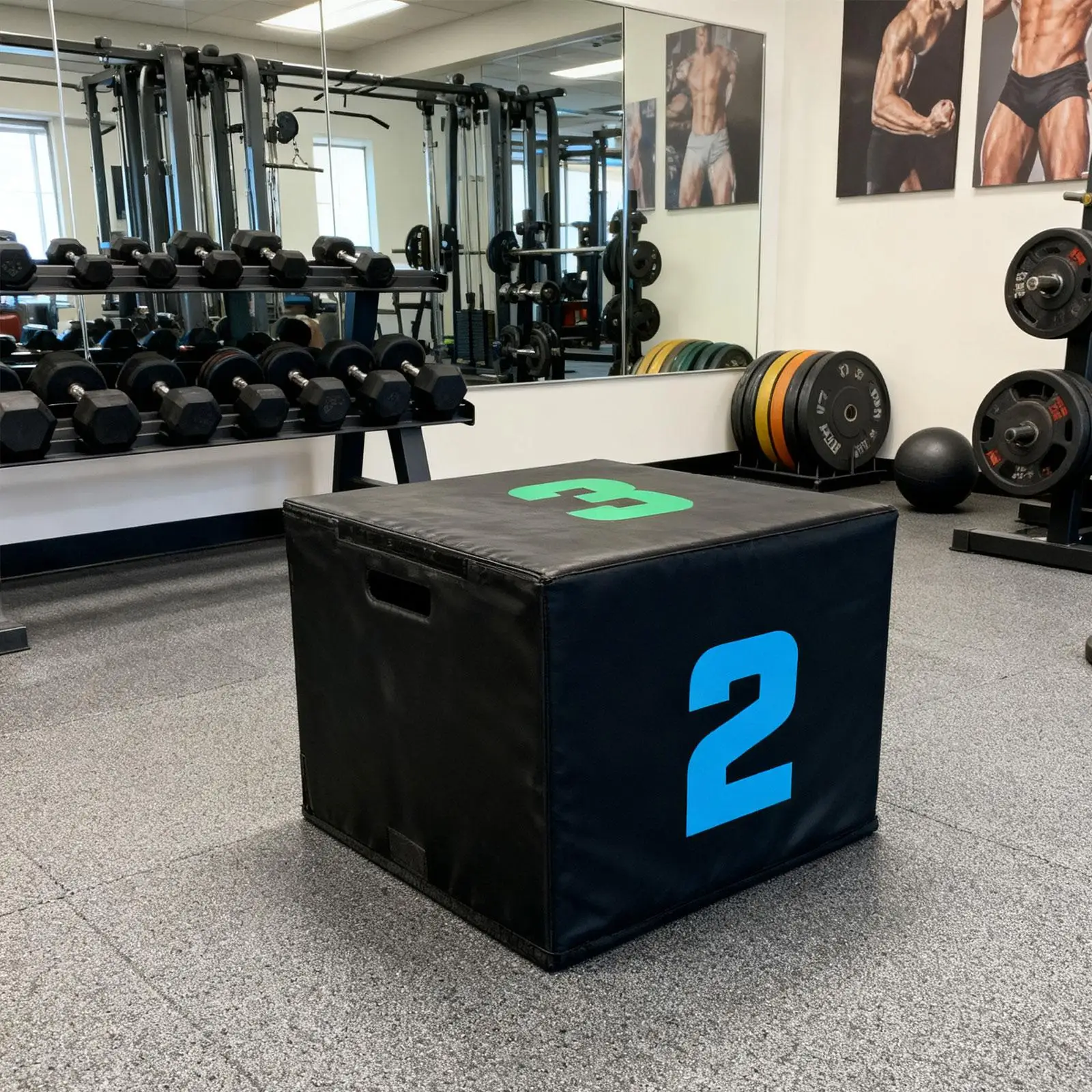 3 in 1 Jump Box PVC Material Step Up Plyo Box for Smart Home Gym Strength and Conditioning Workout