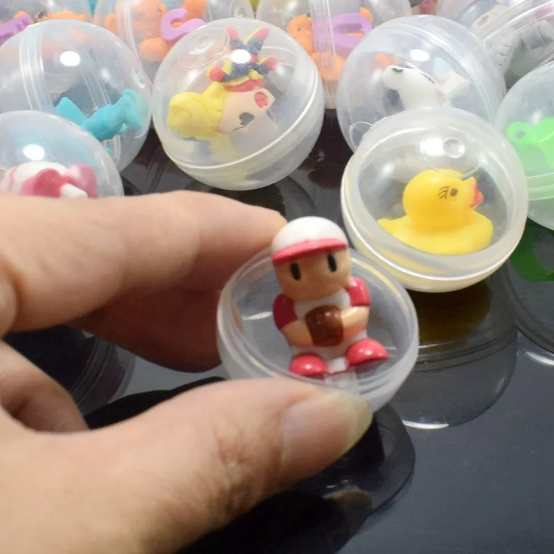 10PCS Novelty Funny Relaxing Toy Mixed Surprise Egg Capsule Egg Ball Model Puppets Toys Kids Children Gift Random Delivery
