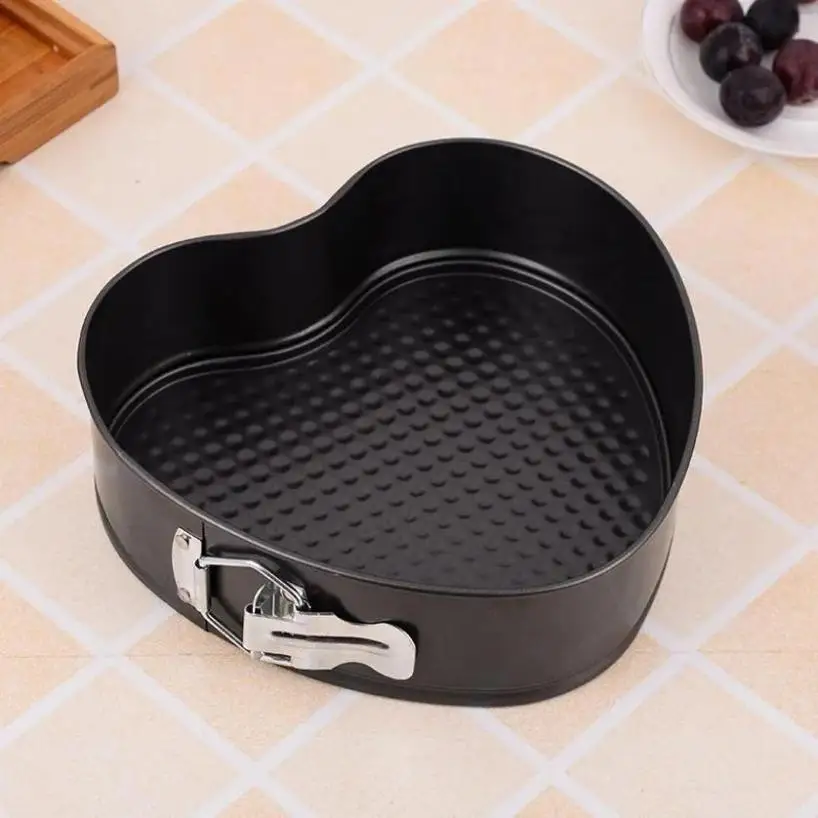 3 Pcs/Set Non Stick Removable Bottom Snap Baking Tray Cake Mold Three Piece Set Baking Mold Mini Tool