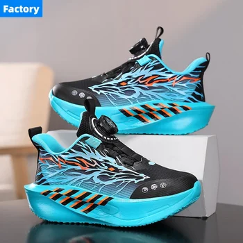 Nuove sneakers antiscivolo per bambini, scarpe da corsa e da passeggio leggere e casual con motivo drago alla moda, scarpe sportive comode.