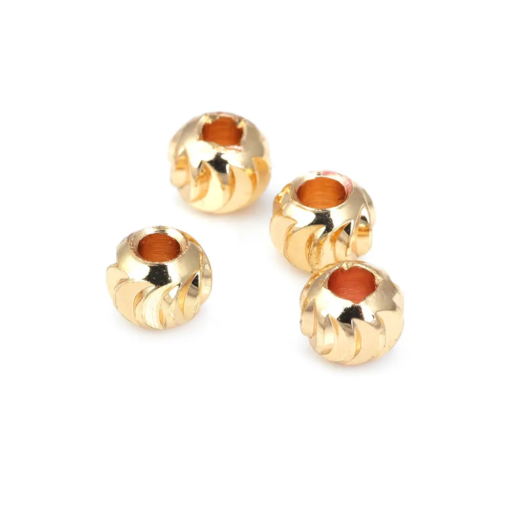 Silver Brass Round Ball Spacer Beads for Jewelry Making – Assorted Sizes