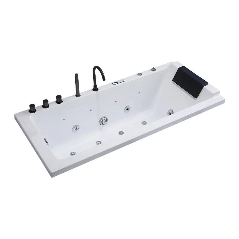 Home embedded adult surf Jacuzzi acrylic thermostatic bathtub waterfall bubble small apartment bath 5
