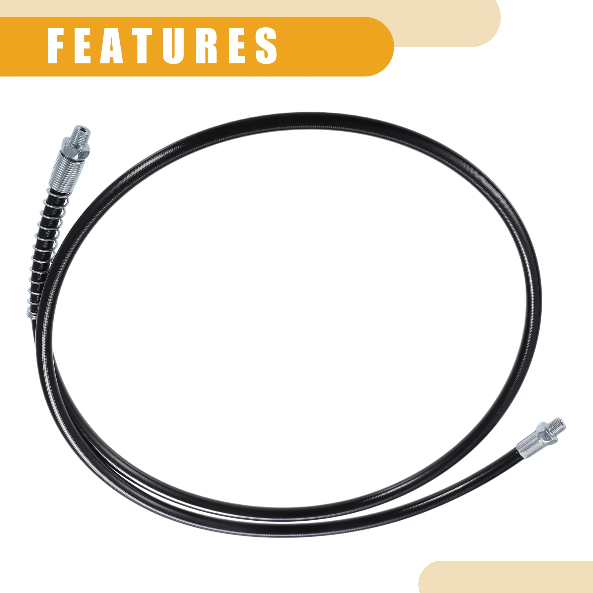 30cm-150cm Long Universal 1/8" NPT Grease Gun Flex Hose Trailer Flex Grease Gun Hose Extension Non-Slip 1/2pcs for grease gun hose extension