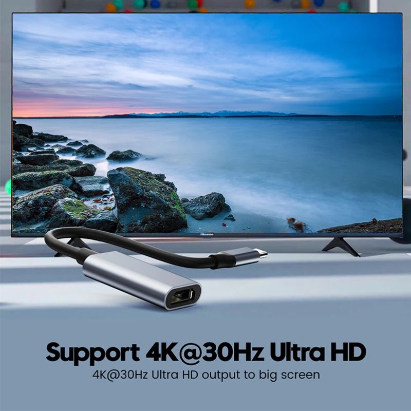 كابل USB من النوع C إلى HDMI متوافق مع USB C إلى H...