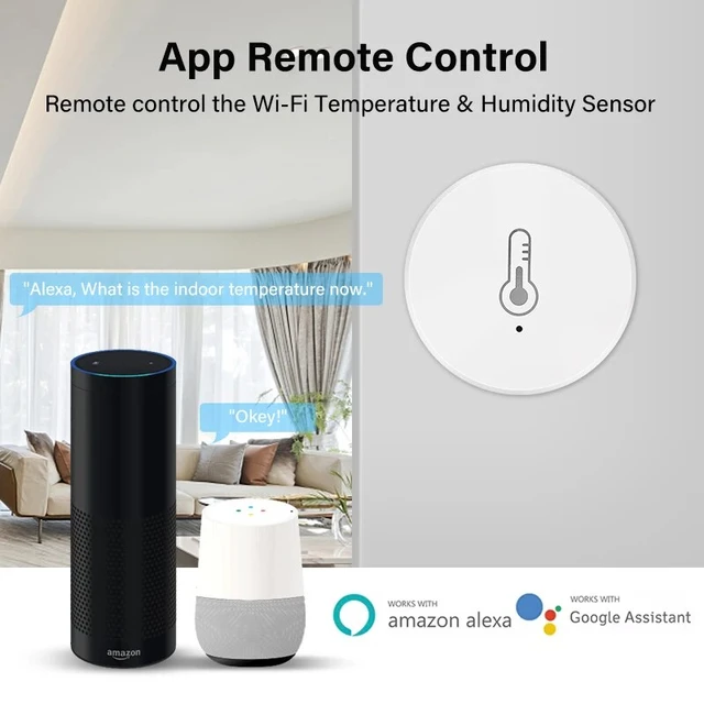 Tuya Zigbee/WiFi Smart Temperature Humidity Sensor Indoor Hygrometer  Thermometer APP Real-time Monitor Via Alexa Google Home - AliExpress