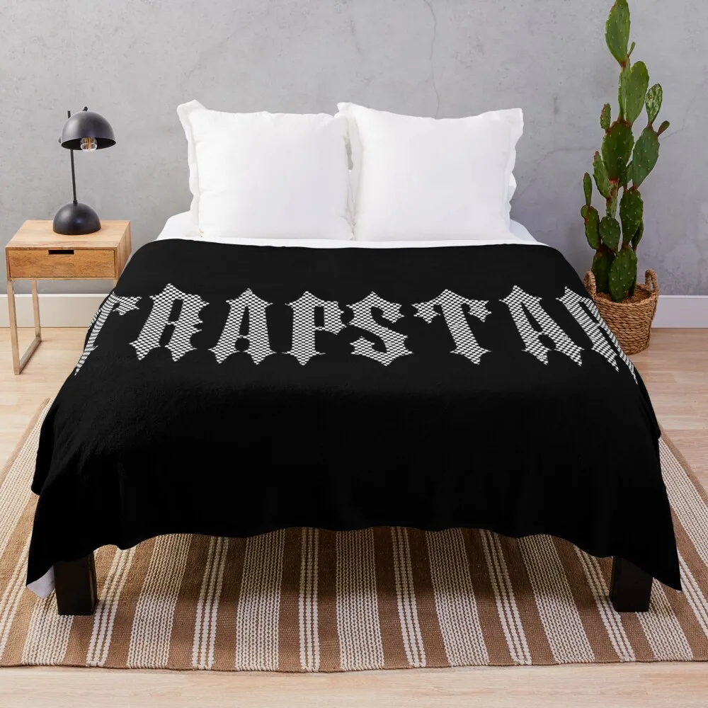 Trapstar London checkered logo design Throw Blanket bed plaid