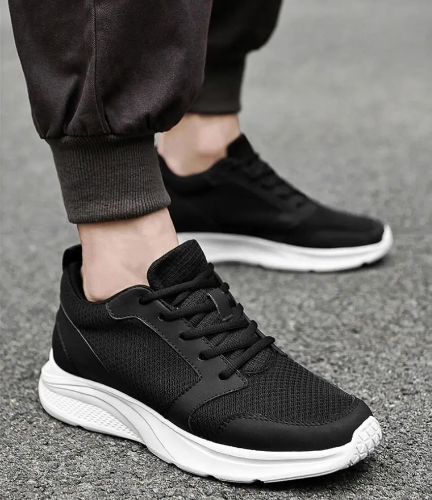 Herren Größere Sneaker 8cm Einlegesohlen Erhöhung Schuhe_voghion.com