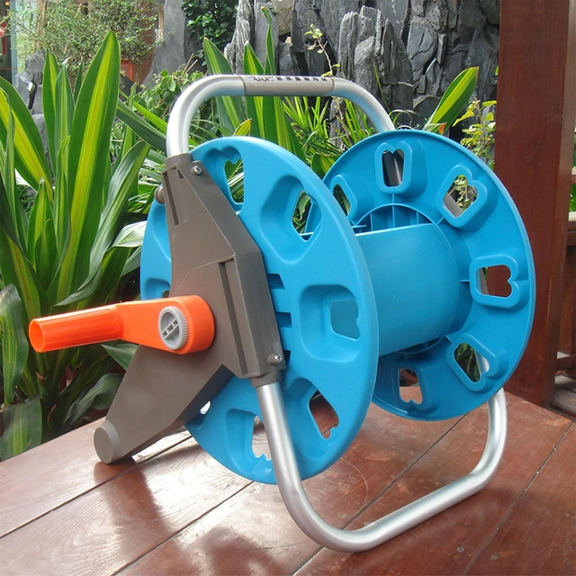 Portable Garden 30M Water Hose Reel Cart Storage Rack Holder Winding  Waterpipe Bracket Shaking Tools