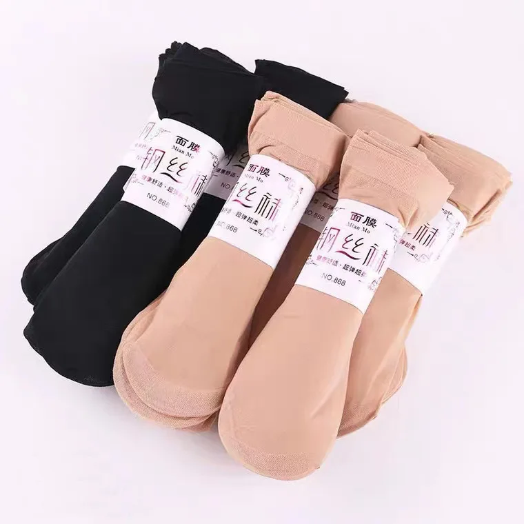 

Steel Stockings Anti-Snagging Short Stockings Women's Autumn and Winter Summer Thin Flesh-Colored Socks