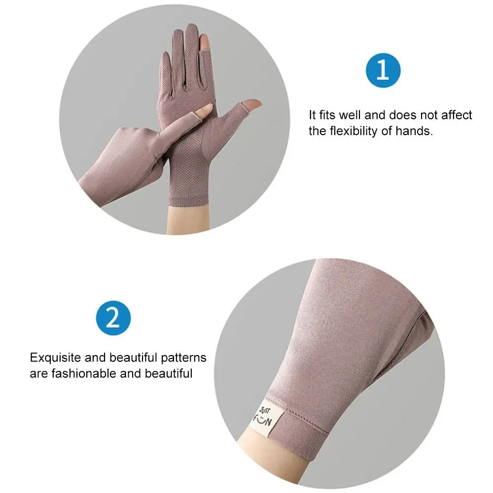 Women Touch Screen Gloves Spring Summer Thin Gloves Anti-UV Non Slip Riding Driving Breathable cycling gloves
