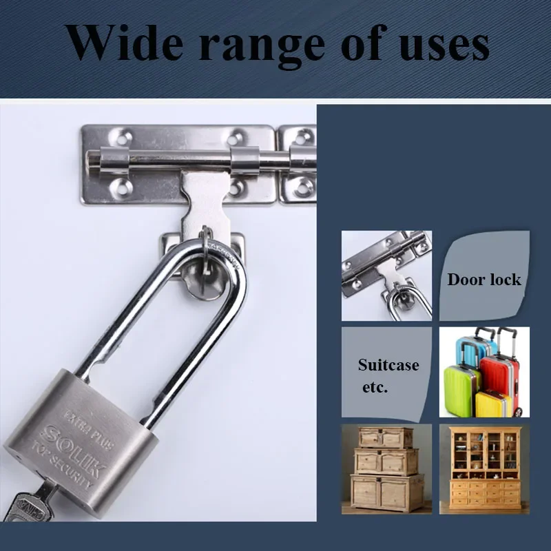 Full metal Padlock Wolf Head Lock Small Door Locks 30mm 40mm 50MM Not Rust Lock Core 3 keys