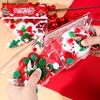New Christmas Santa Mochi Taba Squishy Kitty Paw Stress Relief Decompression Toy With Flocking Xmas Holiday Party Gift 3