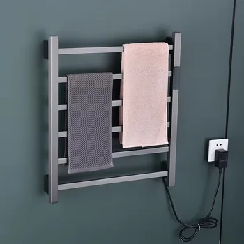 ราวแขวนผ้าขนหนูไฟฟ้า พร้อมปลั๊กควบคุมอุณหภูมิ ราวตากผ้าในห้องน้ำแบบมีระบบทำความร้อน 1