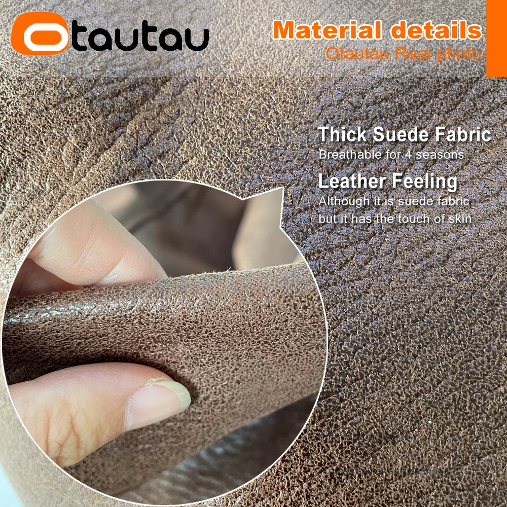 OTAUTAU Single Sofa Cover Faux Suede Leather Lazy Bean Bag Sac Pouf Chair No Filler Beanbag Corner Seat Recliner Couch SF004 3