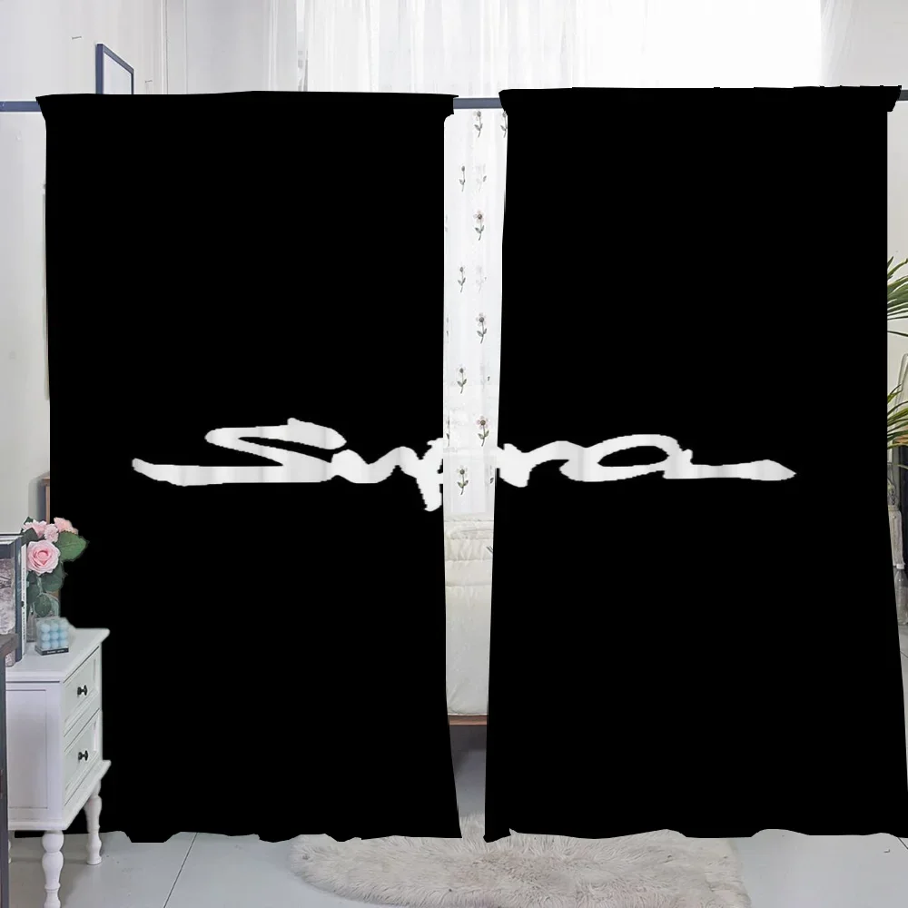 Window Kitchen Curtains for Living Room 2 Pieces Blackout Curtains Door Curtain T-toyota-a S-supra Bedroom Decoration Partition 4