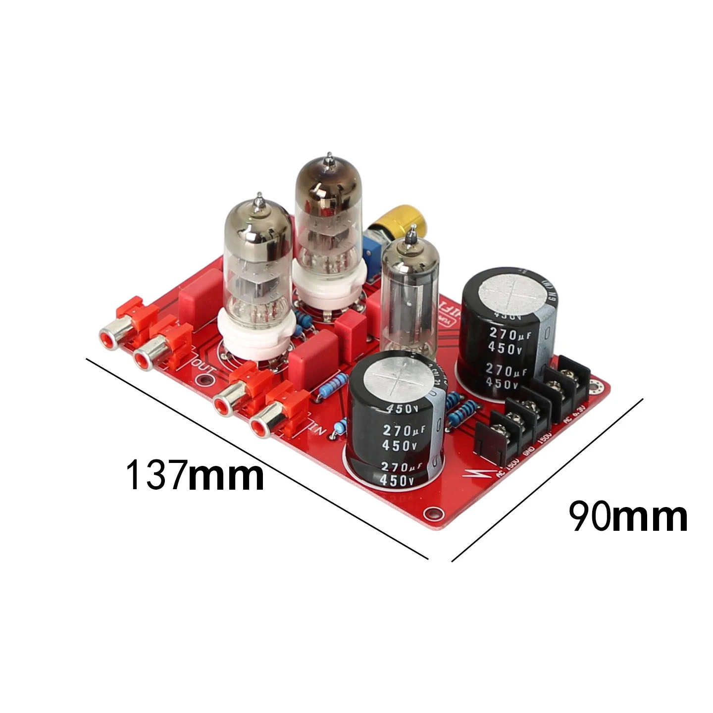 YJCO YJ-6N3 튜브 정류기 프리앰프 보드 HiFi 오디오파일 진공관 프리앰프(WIMA 450V 270uF 필터 커플링 커패시터 포함)
