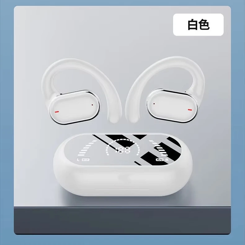 Wireless Ear-hook Bluetooth Earphones with Power Display, HD Sound & Sport Design