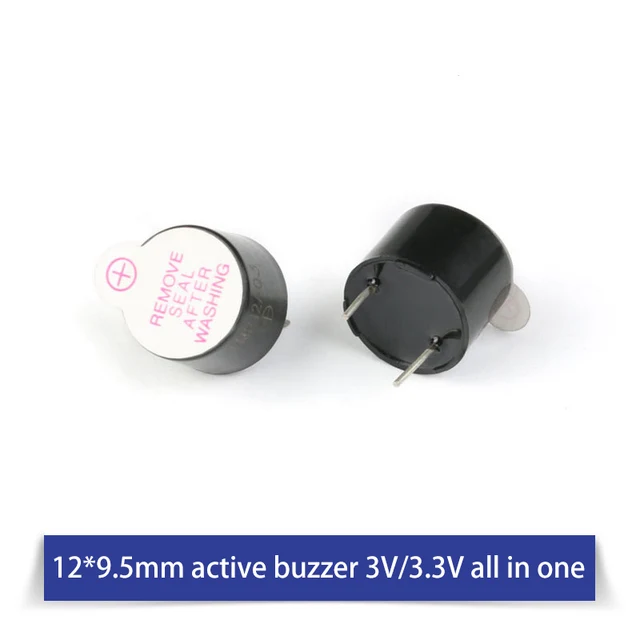 3V5V12V24V Active And Passive Buzzer Alarm Electromagnetic universal Sounder Speaker Anti-theft Device 12x9.5mm 3.3v 10pcs