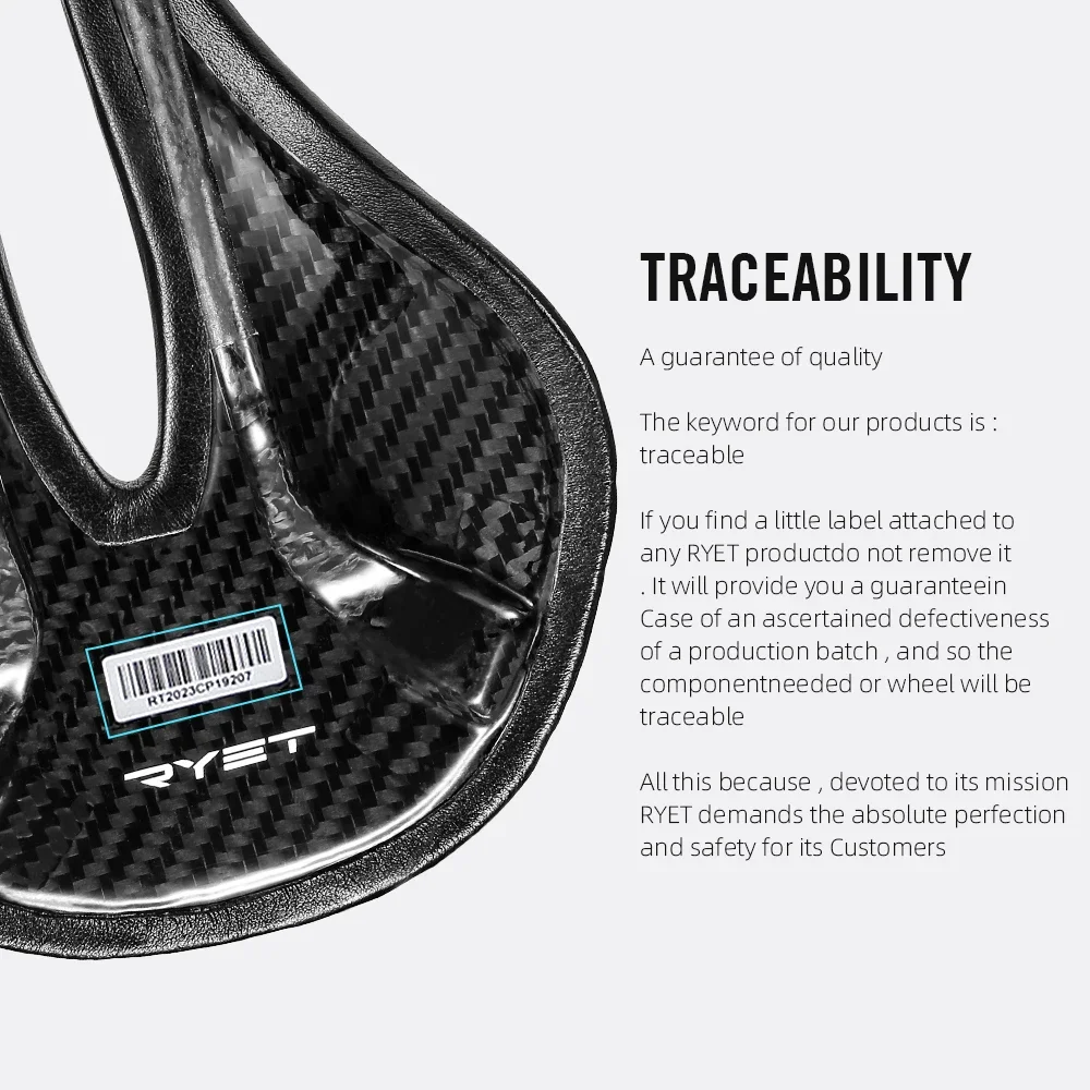 RYET Full Carbon Bike Saddle 143/155MM Super Light 125g Road MTB Racing PU Soft Seat Cushion Bicycle Cycling Parts Bicycle Saddle Bicycle Seat Cushion