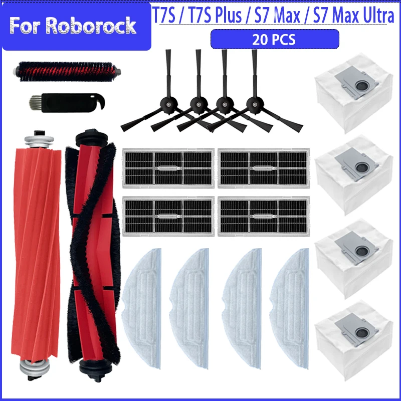 Filter Mop For Roborock S7 / S7 Plus/s7 Maxv/s7 Maxv Main Side Brush