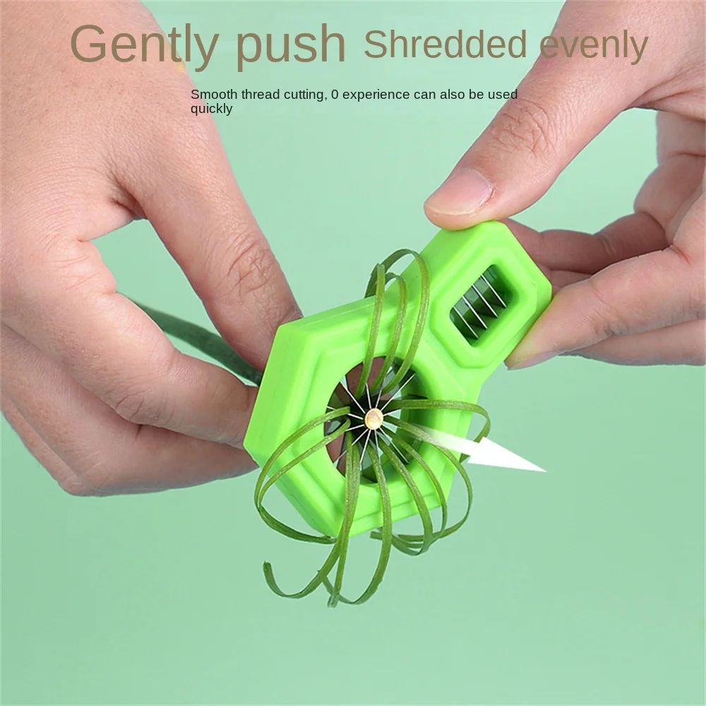 1PC Green Onion Easy Slicer Stainless Steel Vegetables Graters Green Onion Wire Drawing Plum Flower Slicer Kitchen Gadgets_voghion.com