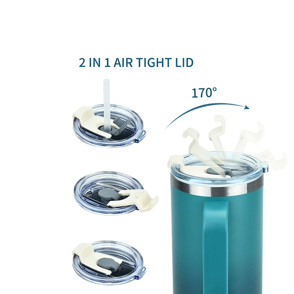 Tumbler Cover Replacement Lid for Stanley Adventure Quencher Travel Tumbler 40 OZ Clear Spill Proof Tumbler Cover for Stanley Cup Accessories