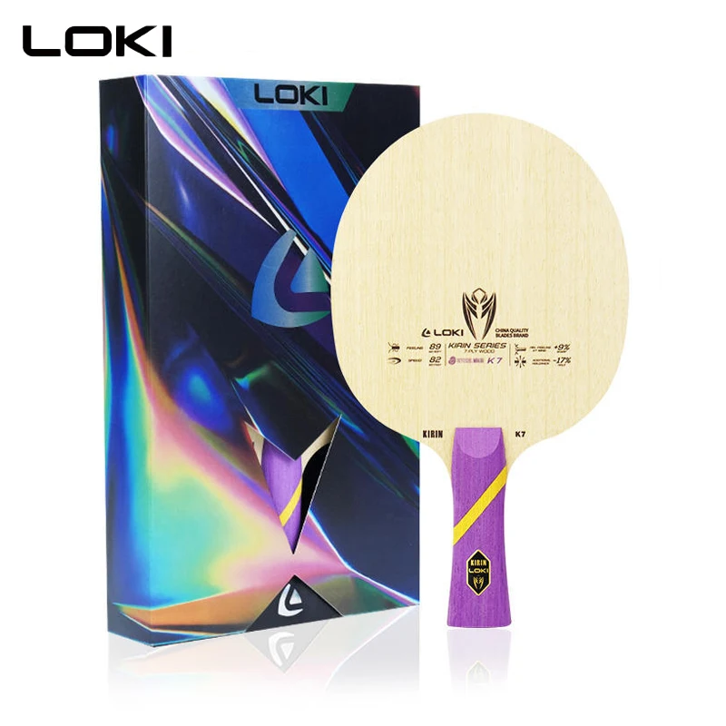 

LOKI KIRIN K7 Table Tennis Blade 7 Layers Solid Wood FL Long Handle Offensive Ping Pong Paddle for Advanced Training Fast Attack