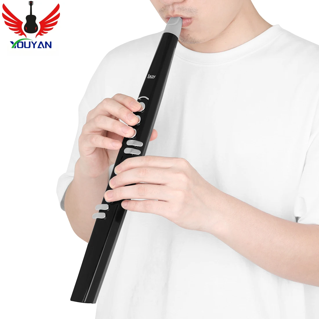 IRIN Mini Electric Blowpipe Saxophone Flute Wind Musical Instrument MIDI Out Professional Electronic SaX Removable Mouthpiece