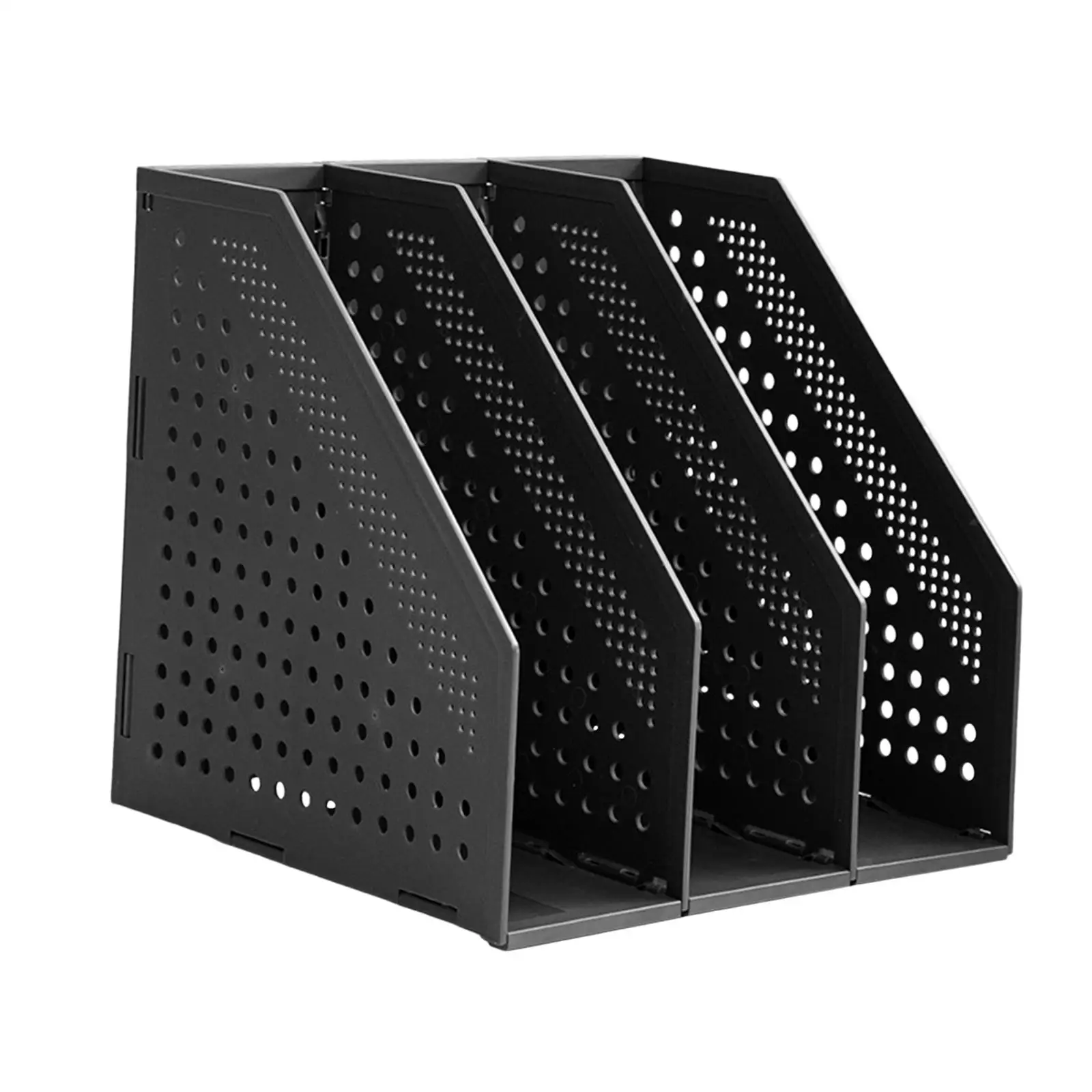 Magazine File Organiser Document Rack Paper Foldable Vertical File Organizer Holder Storage Bookshelf for Desktop school office