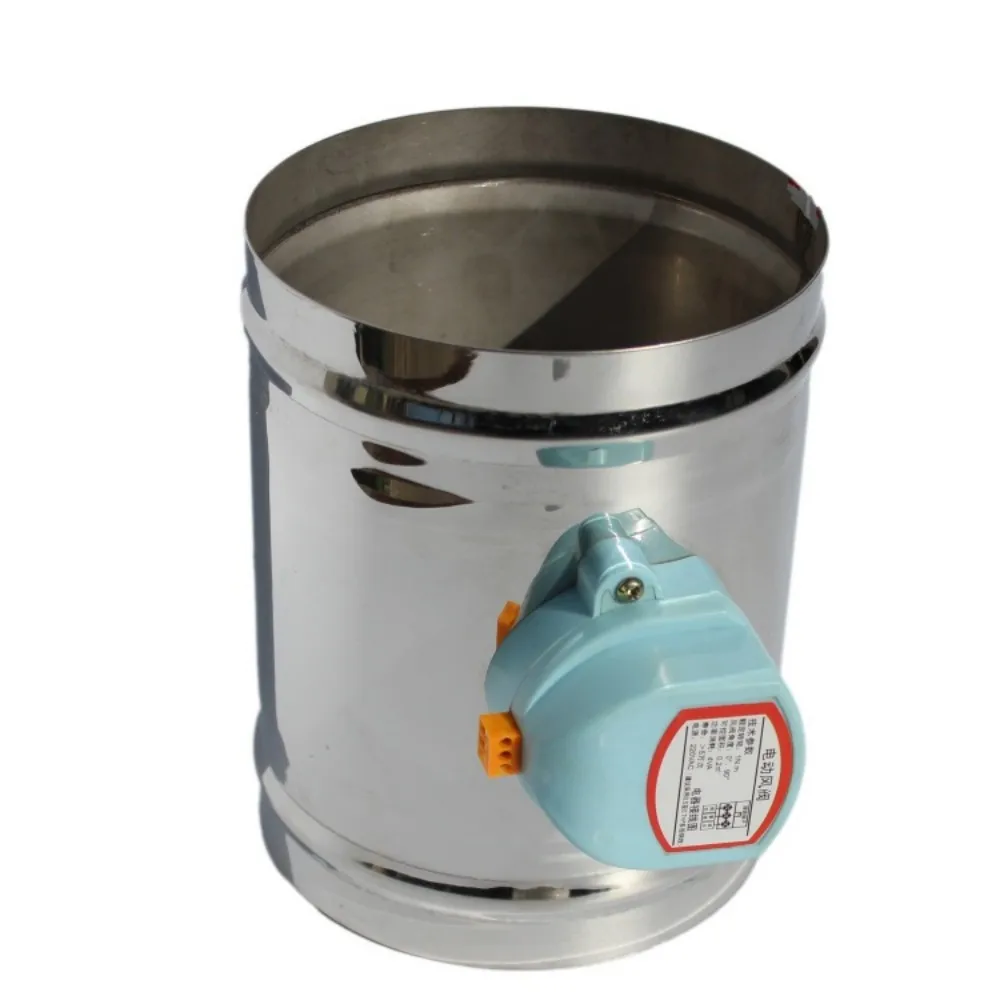 Válvula Amortecedora de 125 mm Hvac Duto de ar Elétrico Motorizado Válvula de Ventilação 220v Aço Inoxidável