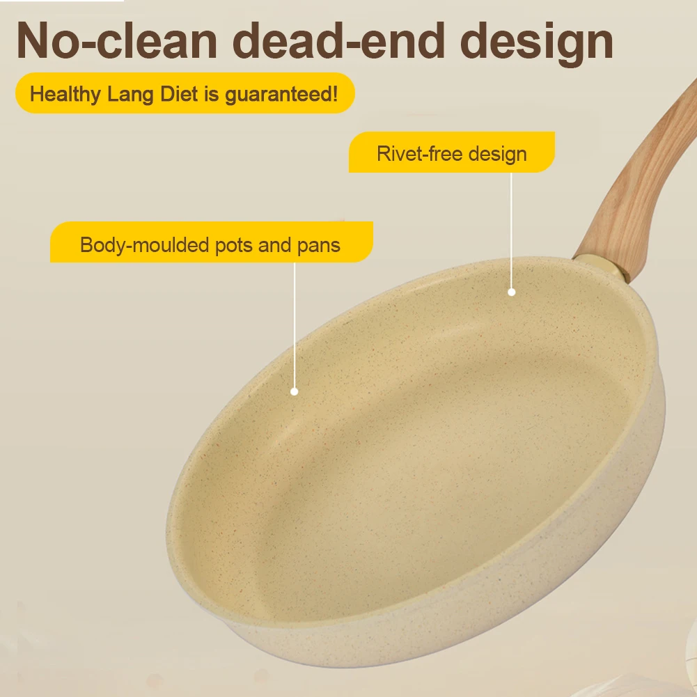 Nonstick Iron Frying Pan Skillet with Lid for Eggs and Omelets