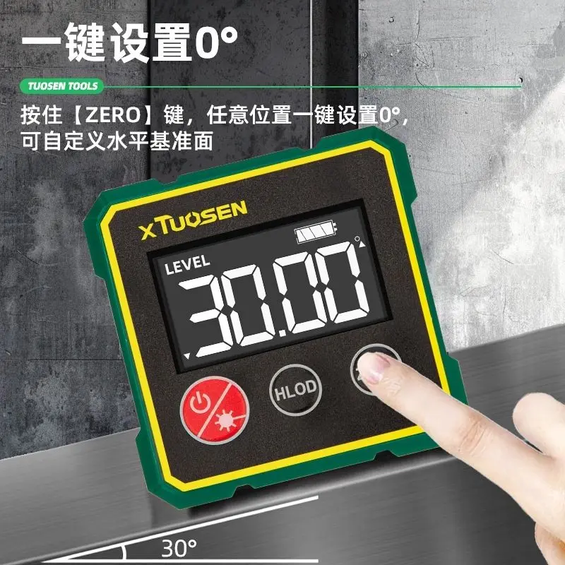 Electronic Level Tool Laser Ruler Dual Axis Angle Measuring Instrument High Precision Digital Inclinometer Box