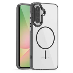 Enhanced Magnetic Transparent Case with Wireless Charging Capability - Matte Finish - A26 5G (Black)