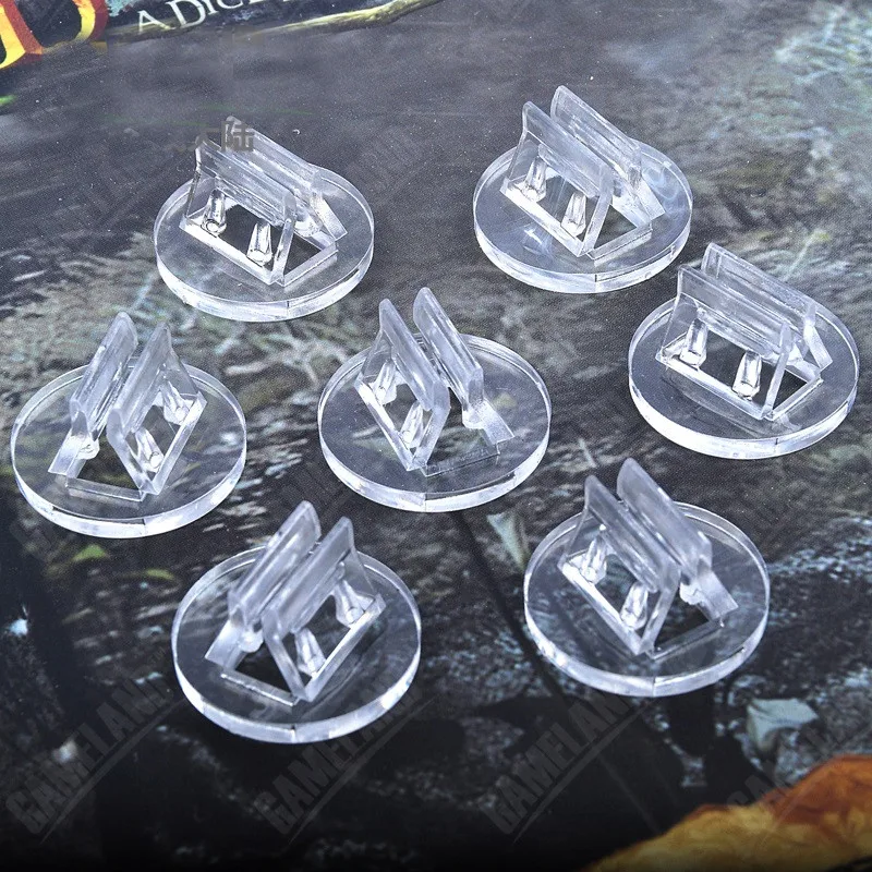 

10PCS/Lot Transparent Plastic Stand Card Base for Board Games Children Cards Holder Game Accessories