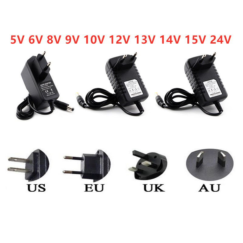 AC DC 5V 6V 8V 9V 10V 12V 13V 14V 15V 24V Power Supply Adapter 1A 2A 3A Transformers 220V To 12V Power Supply 5 9 12 24 V Volt