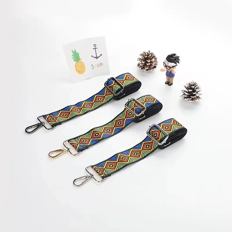 

New Bag Strap Shoulder Strap Fashionable Casual Luggage Replacement Strap Adjustable Diagonal Embroidery Widened Bag Shoulder St