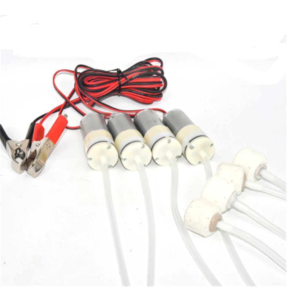 DC 12V 공기 펌프 산소 펌프, PWM 볼륨 진공 펌프, 에어레이션 DC12V 수족관 낚시 자동차 보트 탱크, 클립 와이어 전기 모터, 1m, 3m