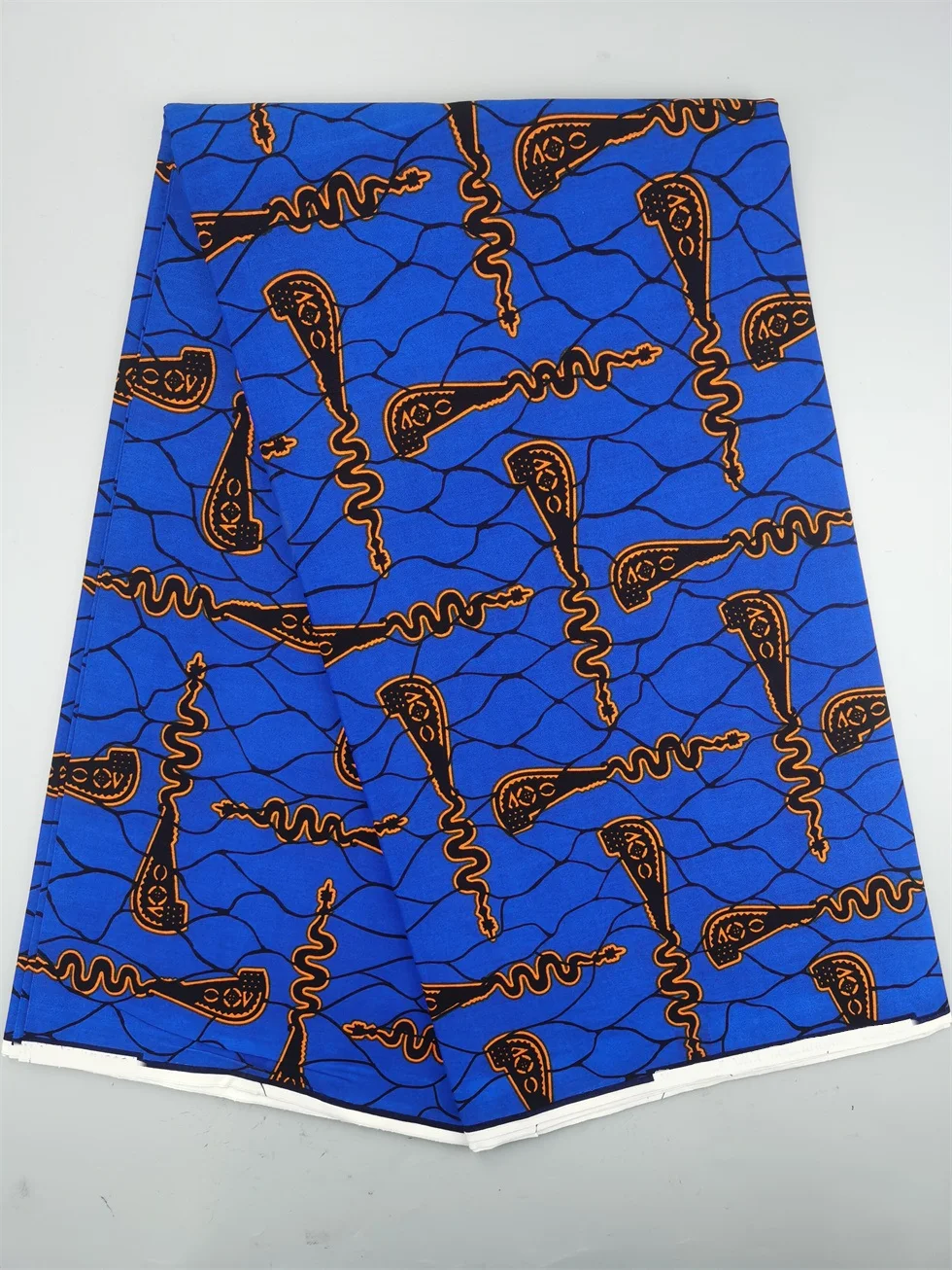 Authentic Wax Print Fabric African Dress Material 100% Cotton, 6 Yards