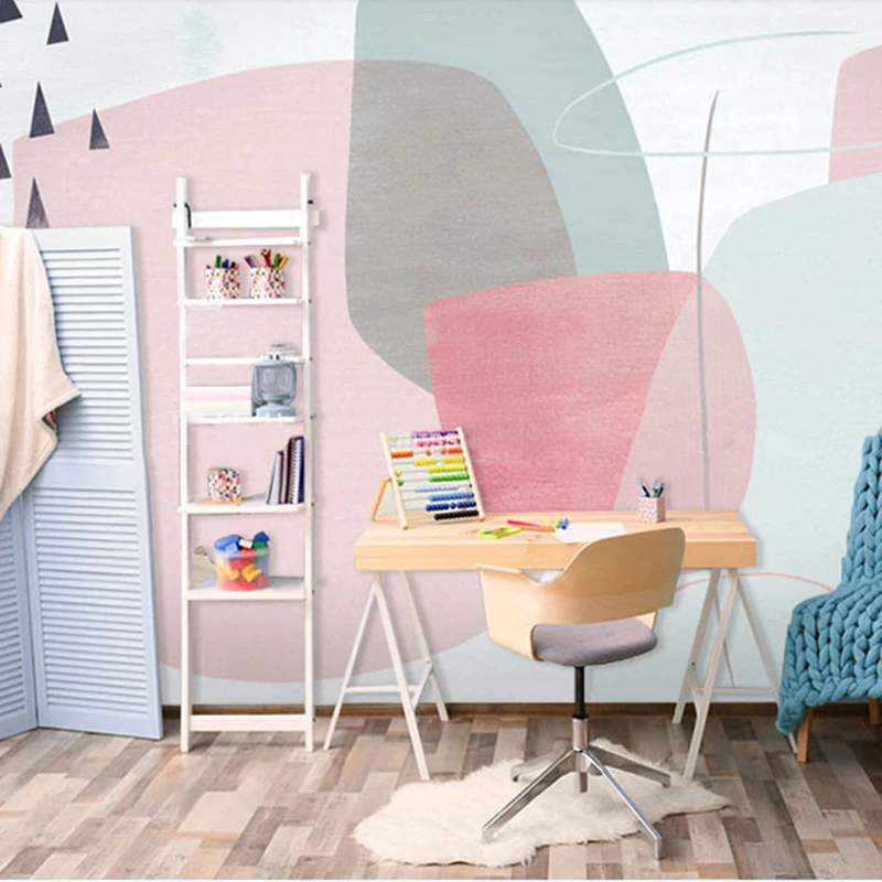 Desenhos Animados Mural Wallpaper para Meninas Papel de Parede 3d para Sala de Crianças Mural de Parede para Sala de Estar