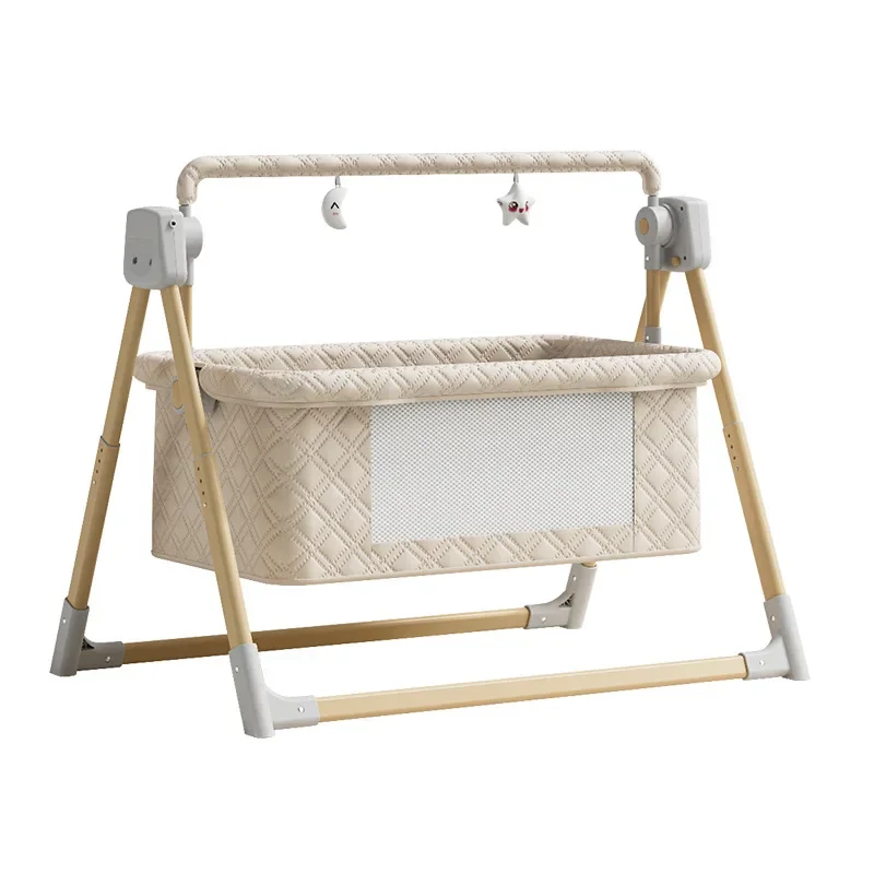 새로운 전동 바운서 모기장 포함 휴대용 가정용 바운서 다기능 요람 접이식
