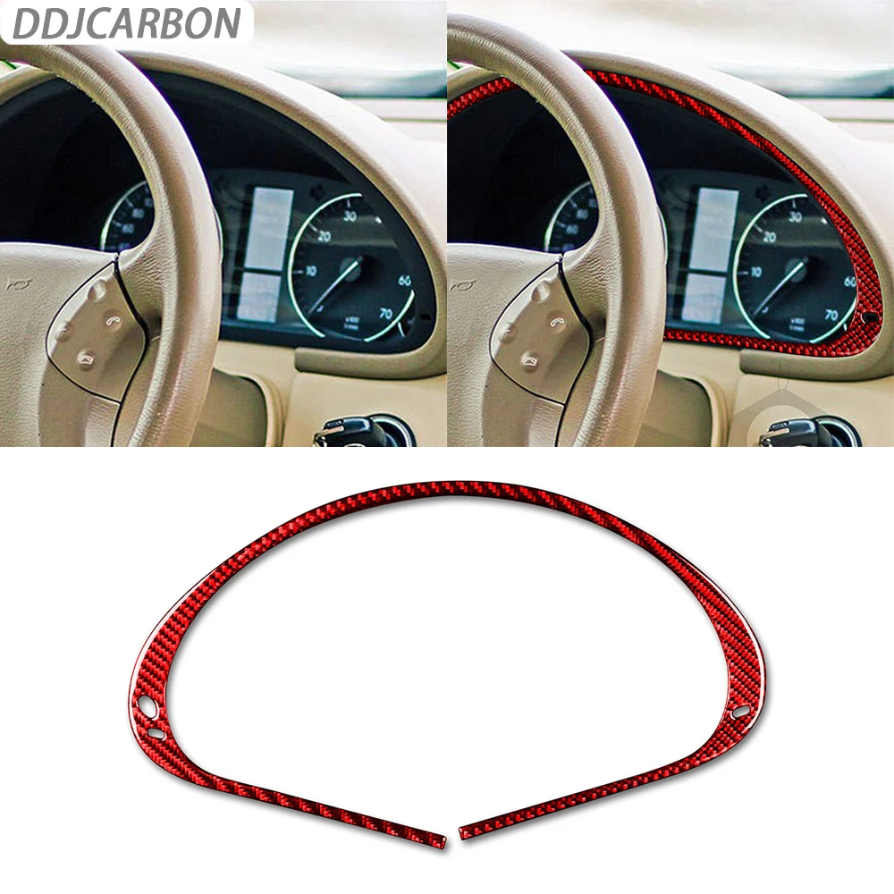 

Real Carbon Fiber Speedometer Dashboard Cover Trim Car Interior Accessories Decoration Sticker For Benz C Class W203 2005-2007