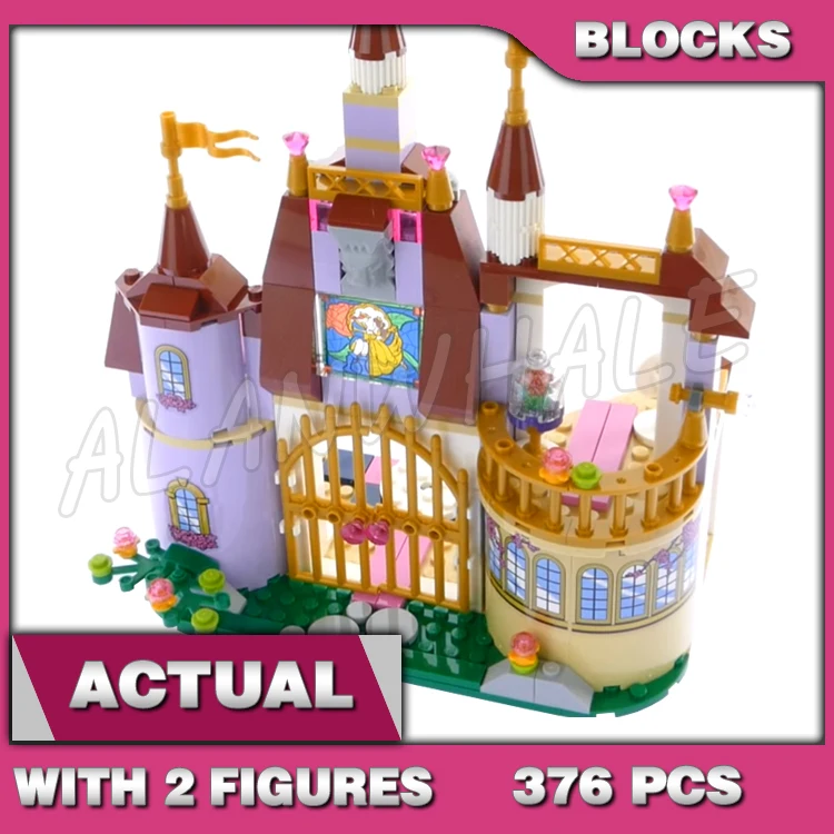 

376pcs Princess Royal Girls 2-story Enchanted Castle Beast Revolving Dance 10565 Building Blocks Sets Compatible With Model